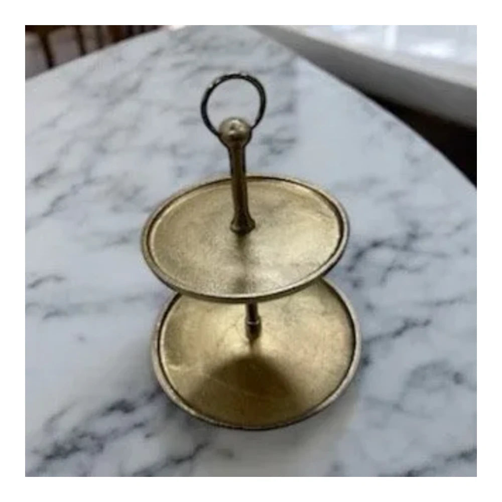 The Panache 2 Tier Gold Stand With Texture
