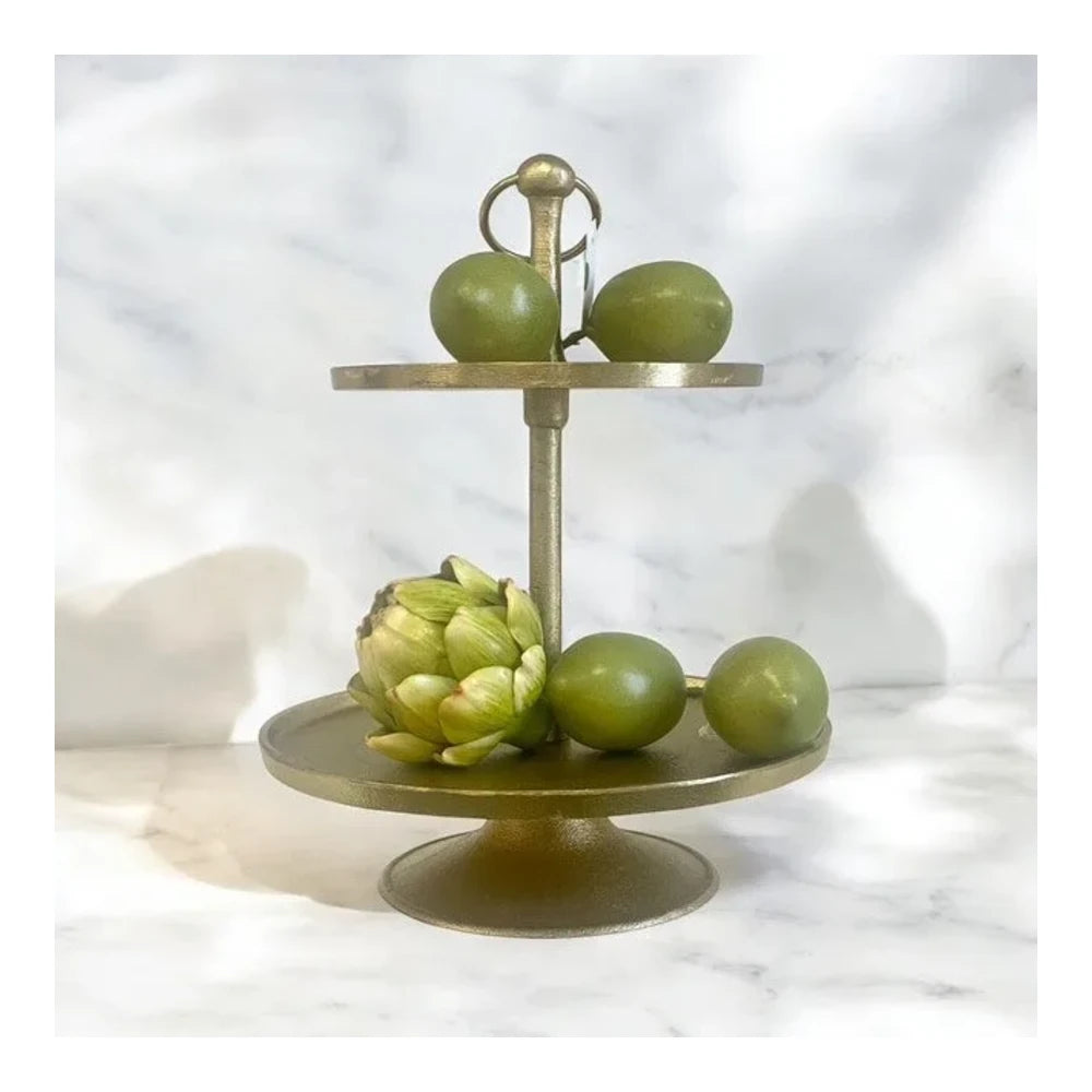 The Panache 2 Tier Gold Stand With Texture