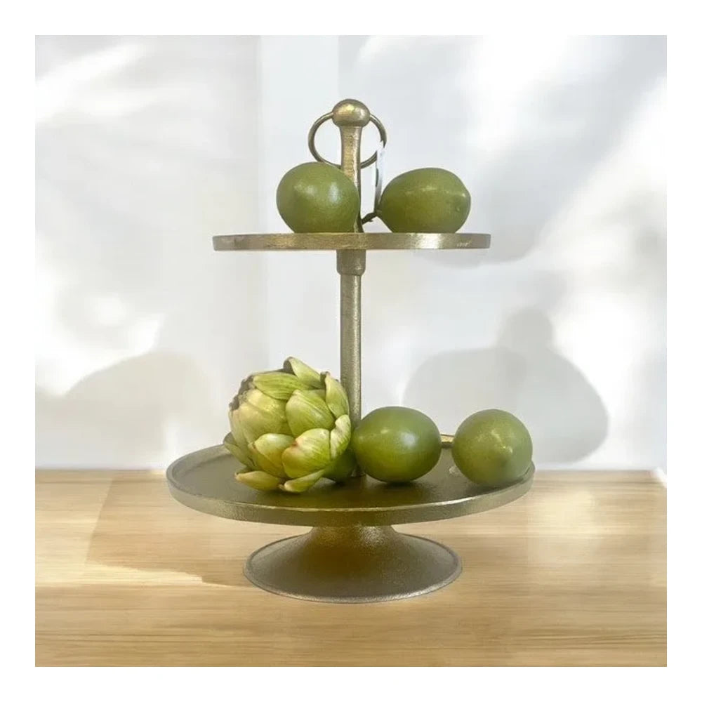 The Panache 2 Tier Gold Stand With Texture