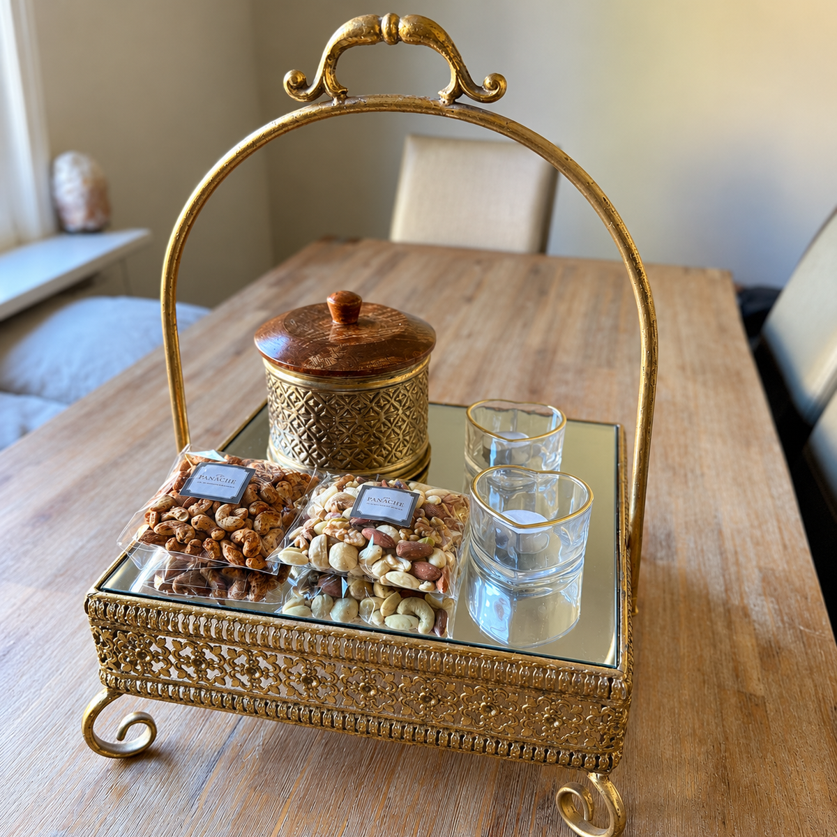 Glass Mirror Hamper