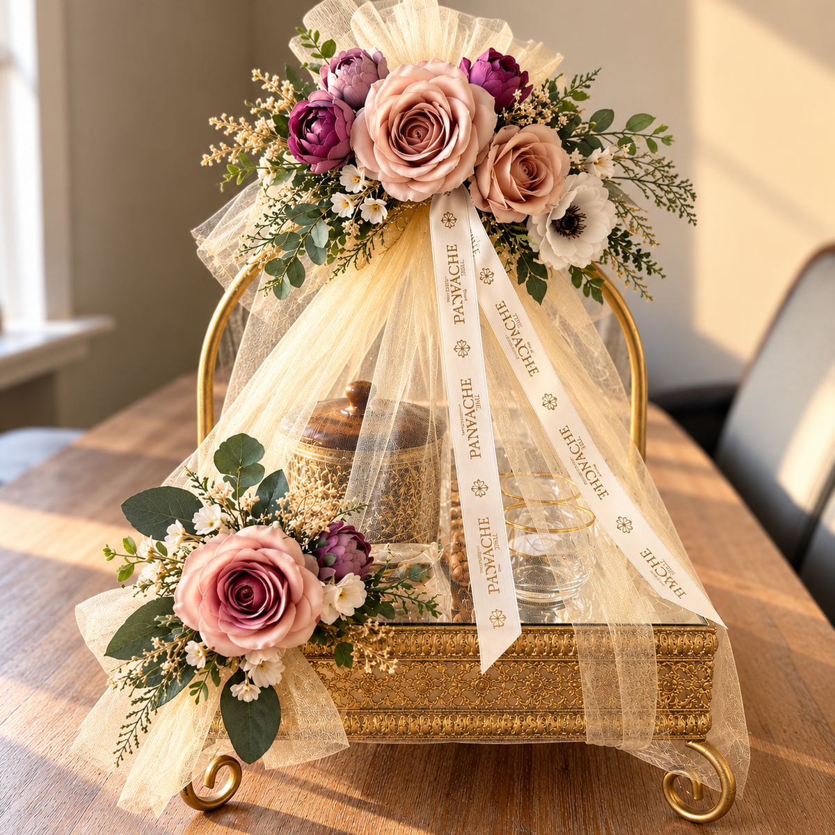 Glass Mirror Hamper