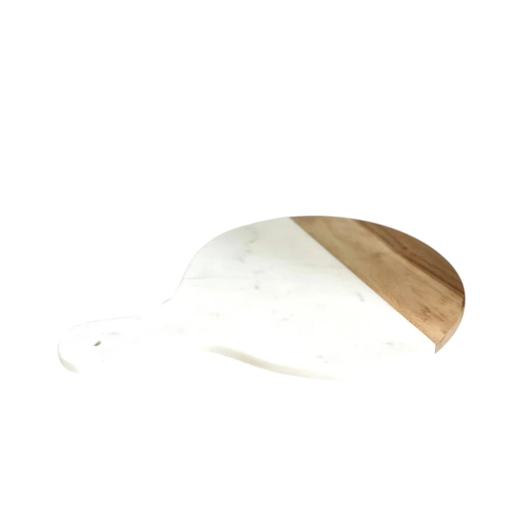 The Panache Marble & Wood Round Cheese Board