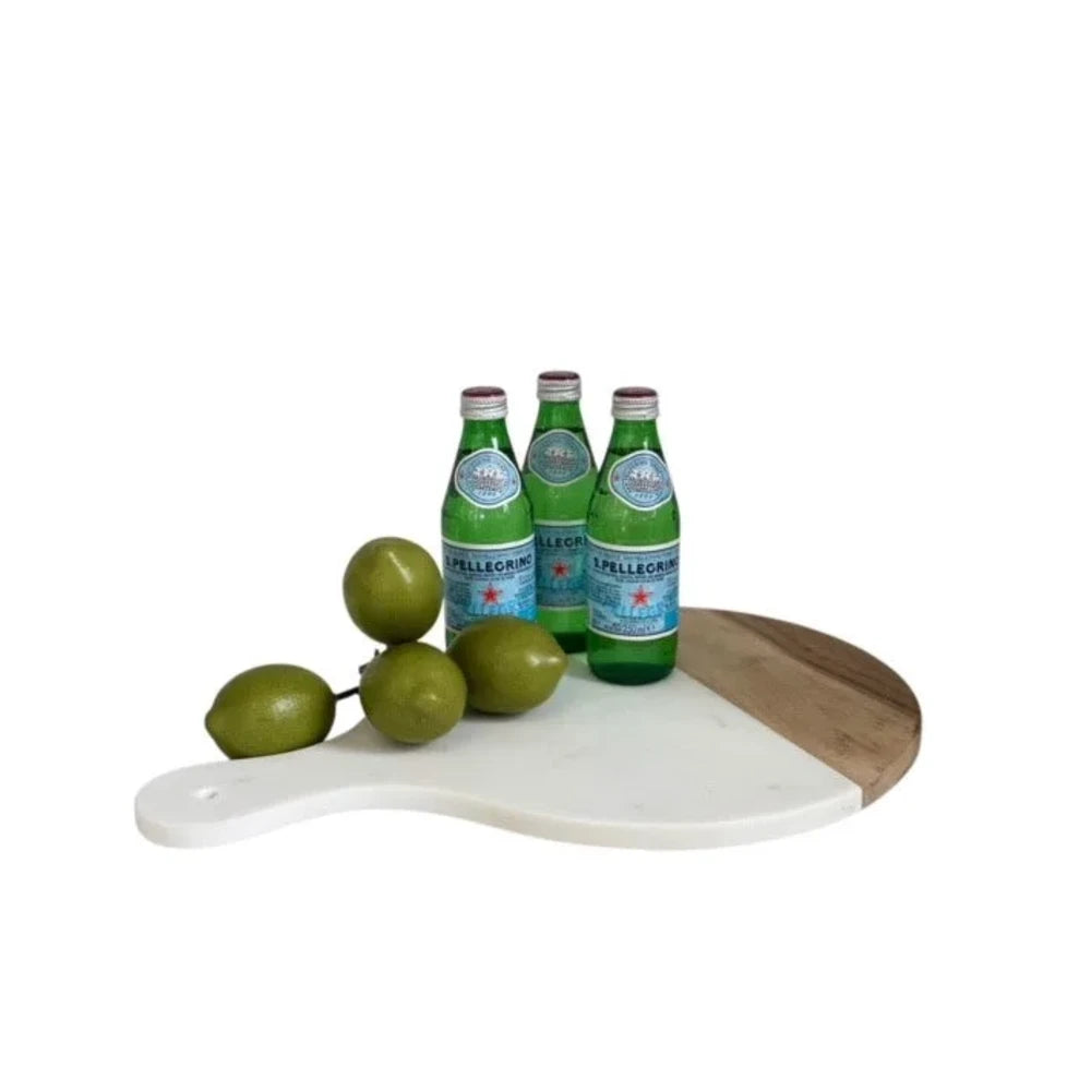 The Panache Marble & Wood Round Cheese Board