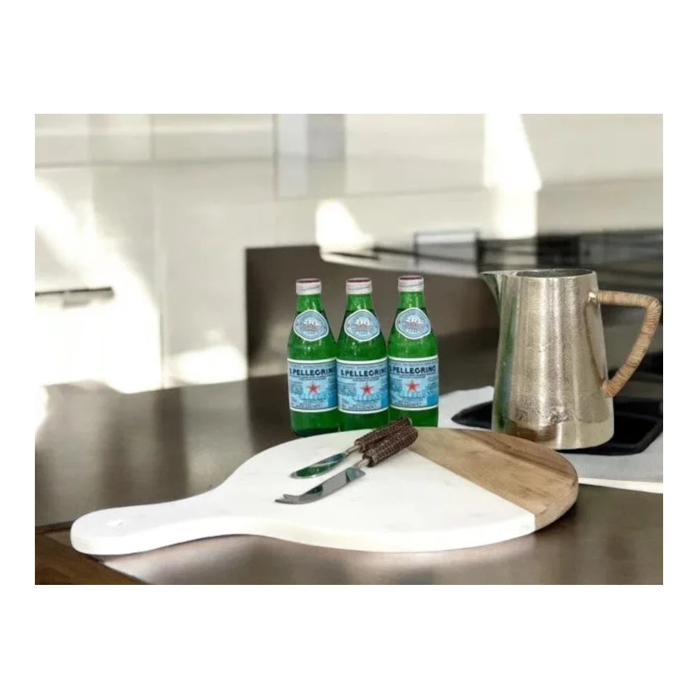 The Panache Marble & Wood Round Cheese Board
