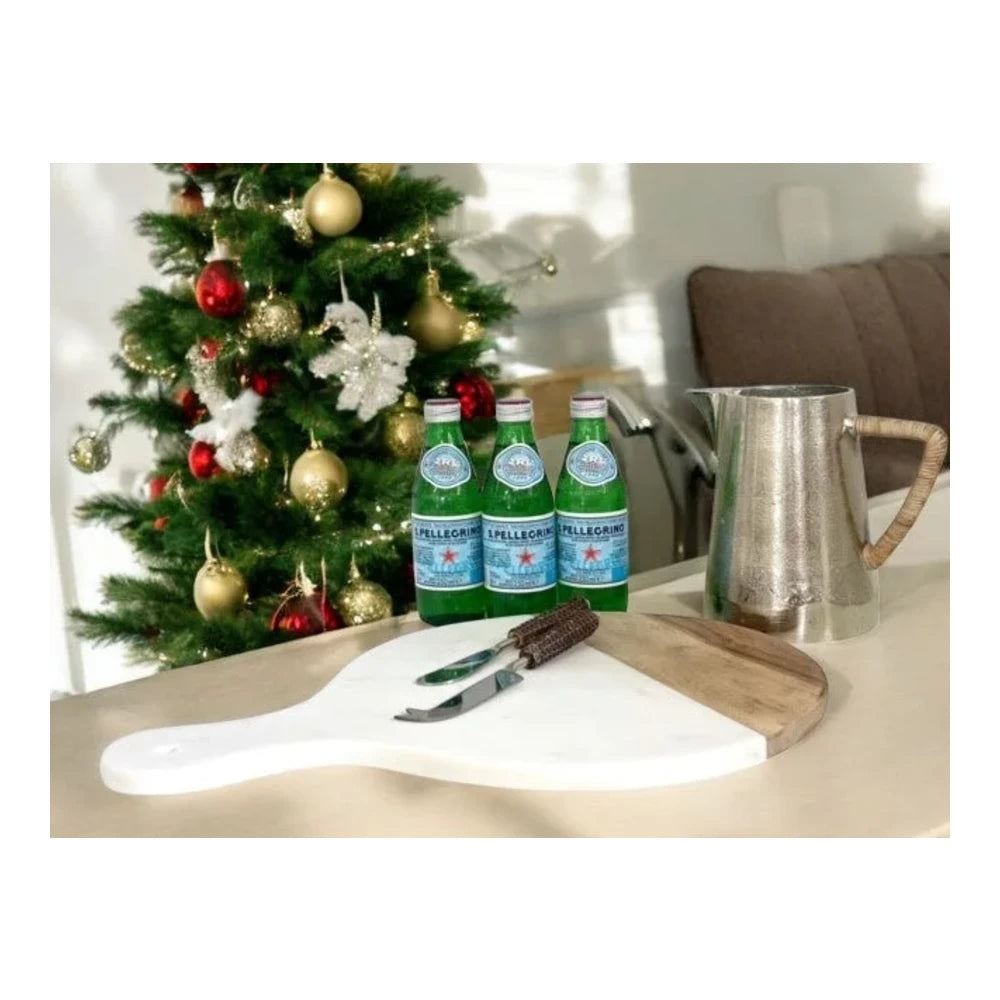 The Panache Marble & Wood Round Cheese Board