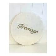 Round Marble Gold "Fromage" Cheese Board