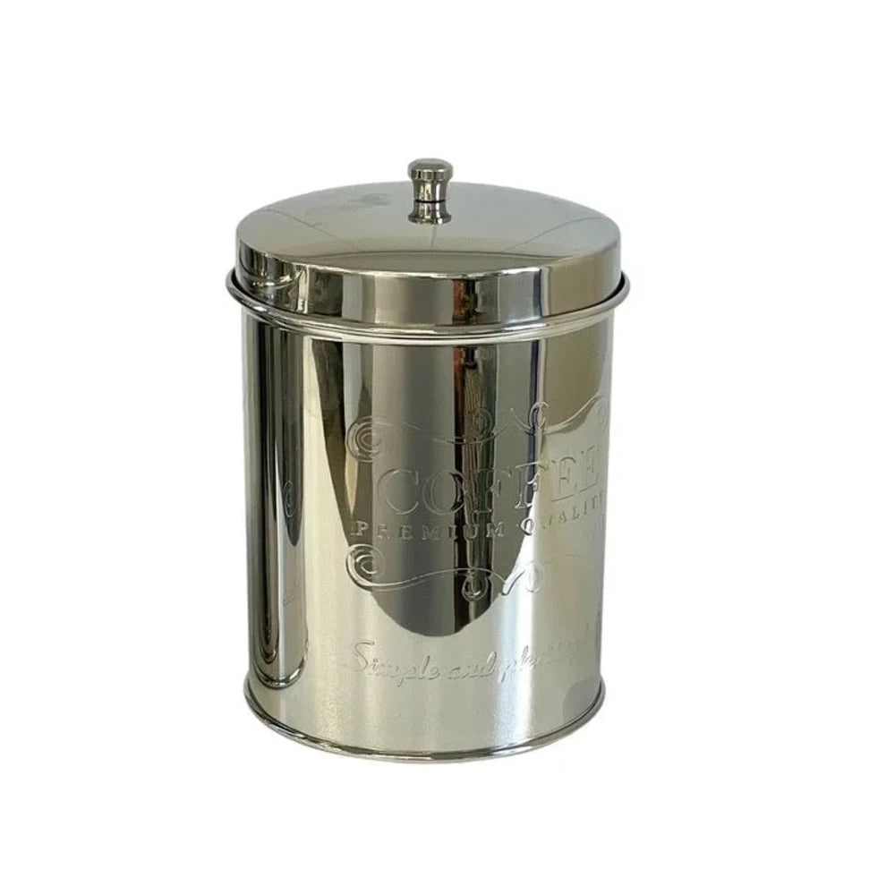 Round Canister Nickel "Tea"