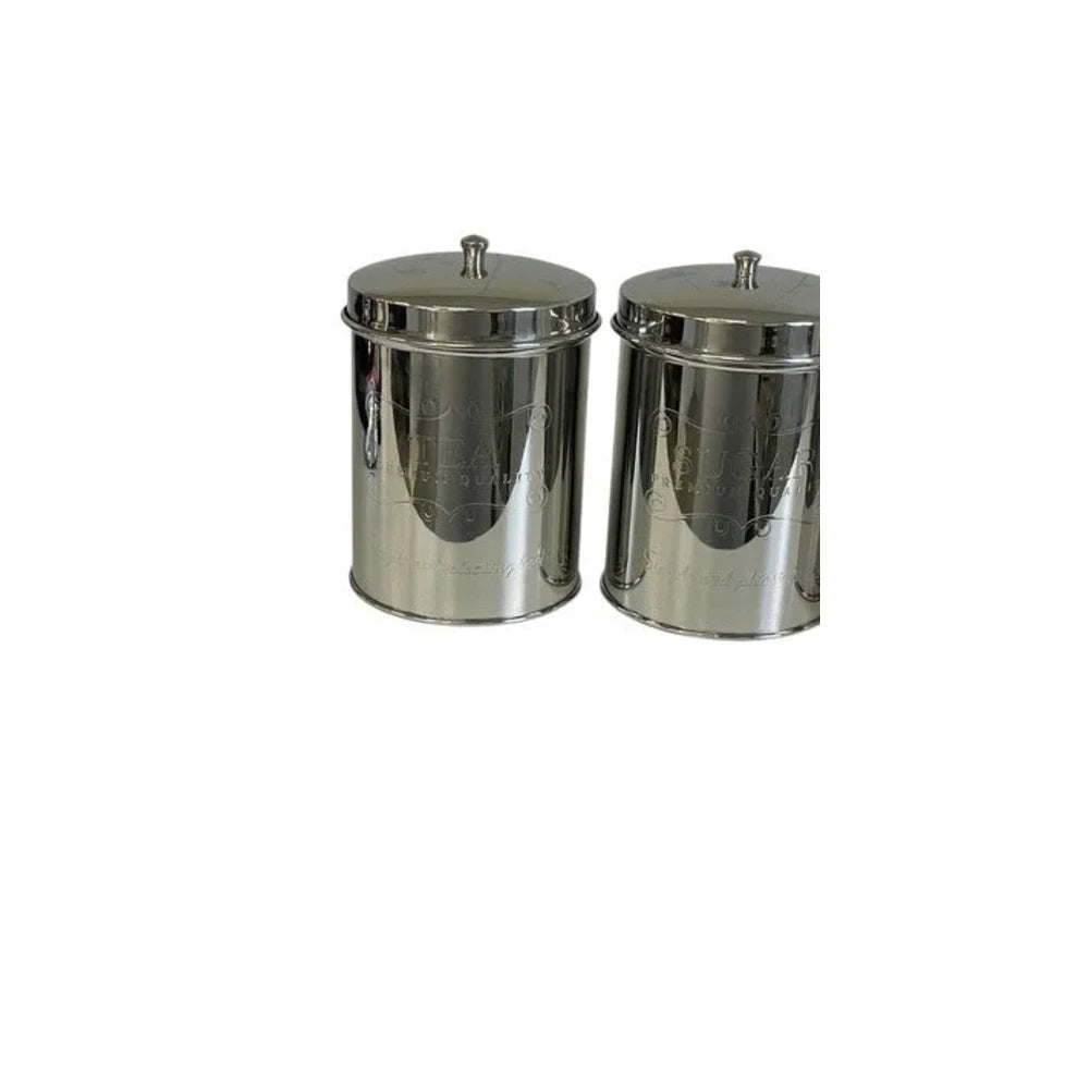 Round Canister Nickel "Tea"
