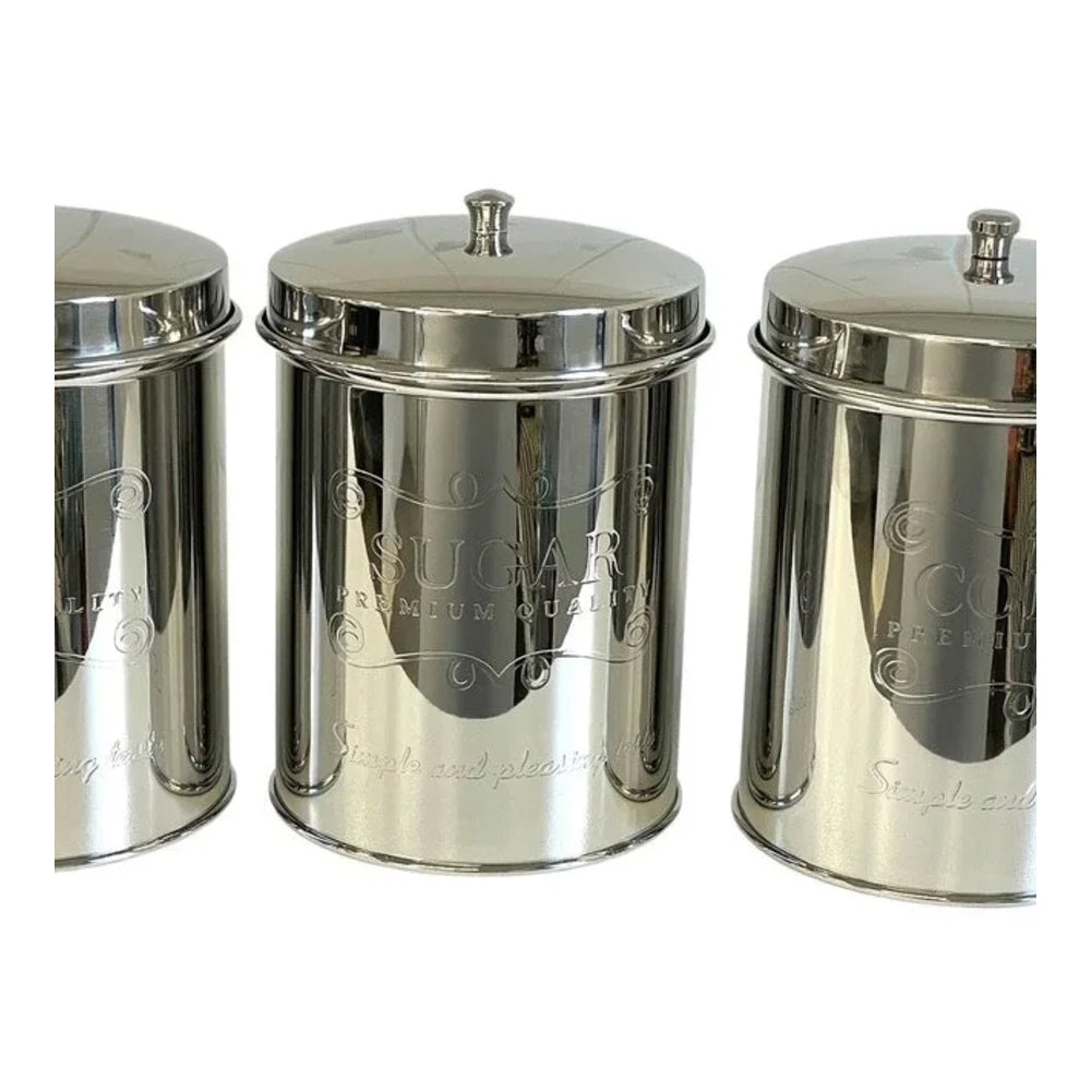Round Canister Nickel "Tea"