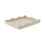 Cream Rectangle Wavy Tray