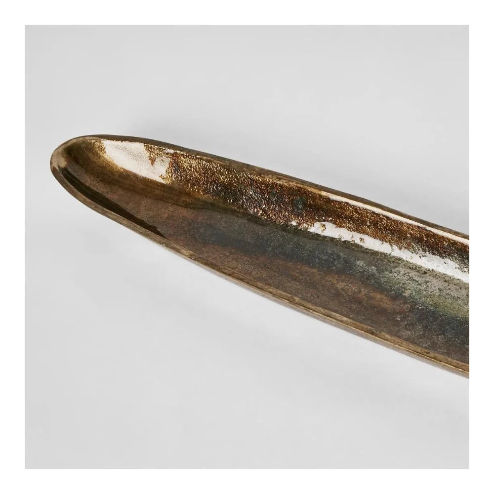 Gia Oval Plate Large Antique Gold