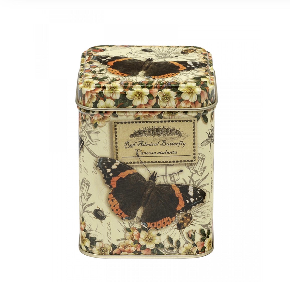 Vintage Butterfly 100g Square Tin