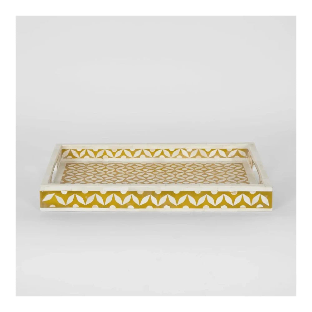 Designer Bone inlay tray -Sunshine colour