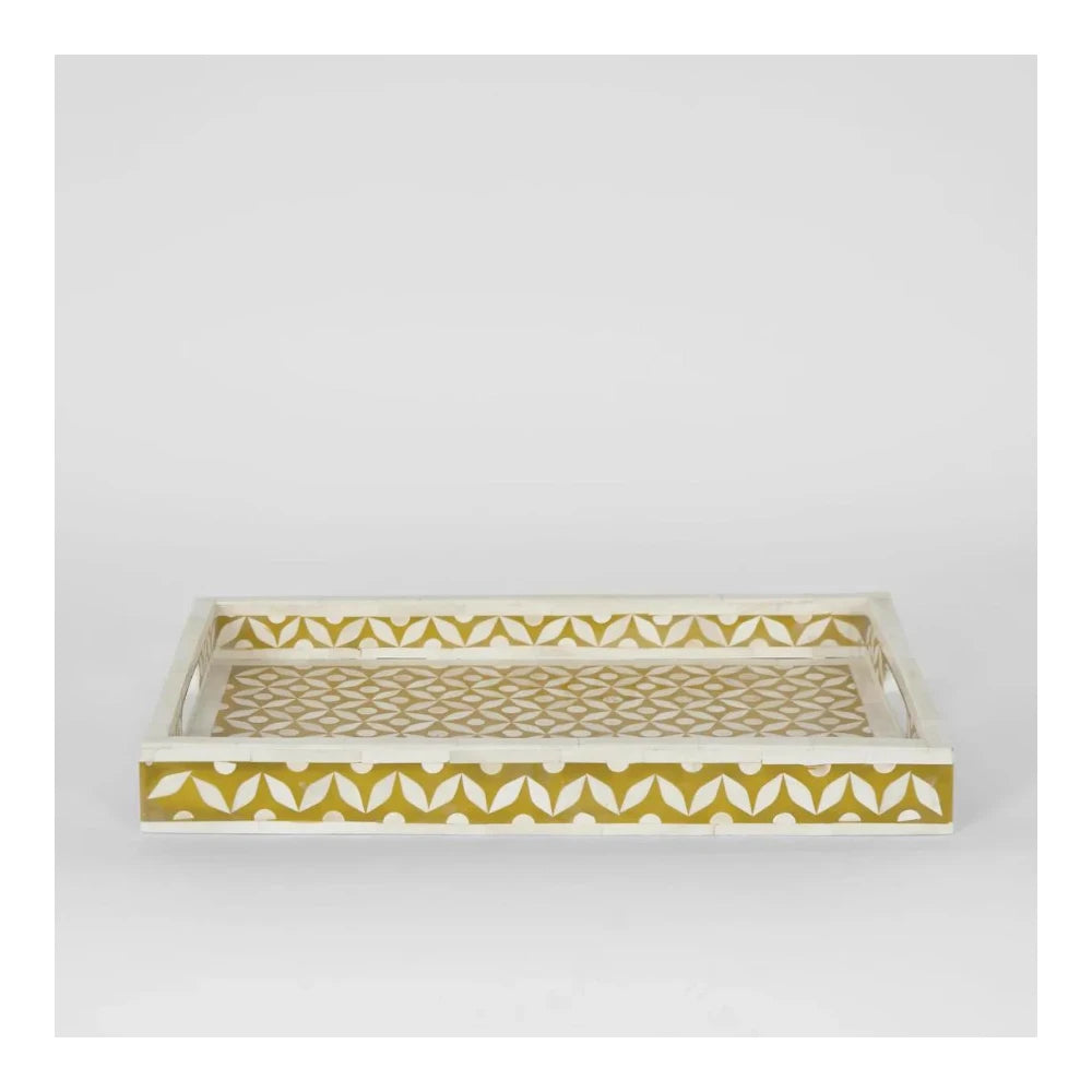 Designer Bone inlay tray -Sunshine colour