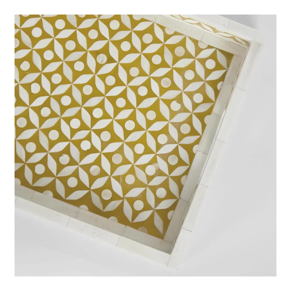 Designer Bone inlay tray -Sunshine colour