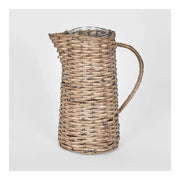 Rattan Jug With Glass Insert Large