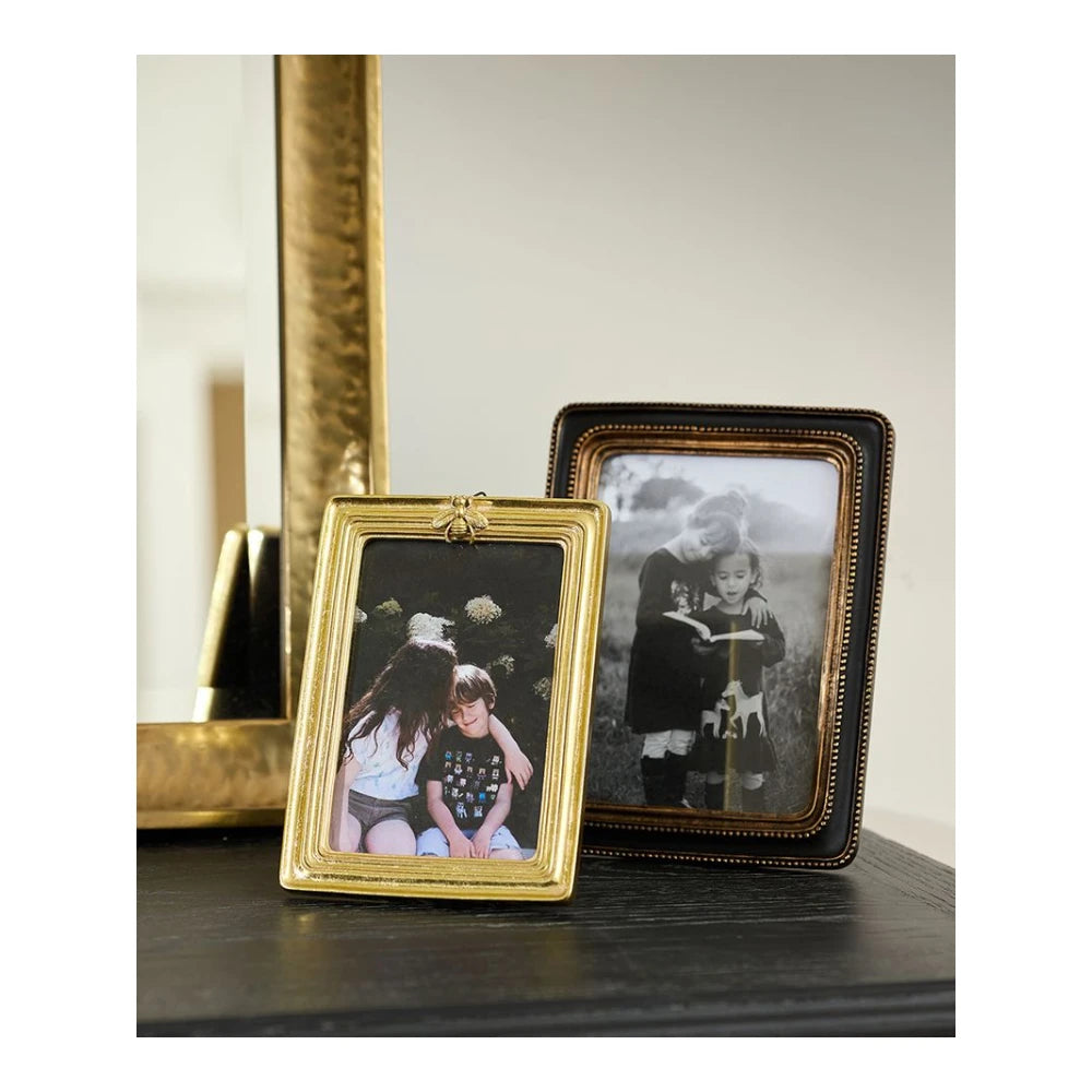 Ribbed Bee Photo Frame Gold 4x6
