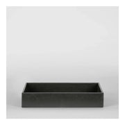 Leather finish tray