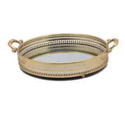 Gold Metal Mirrored Decorative Tray