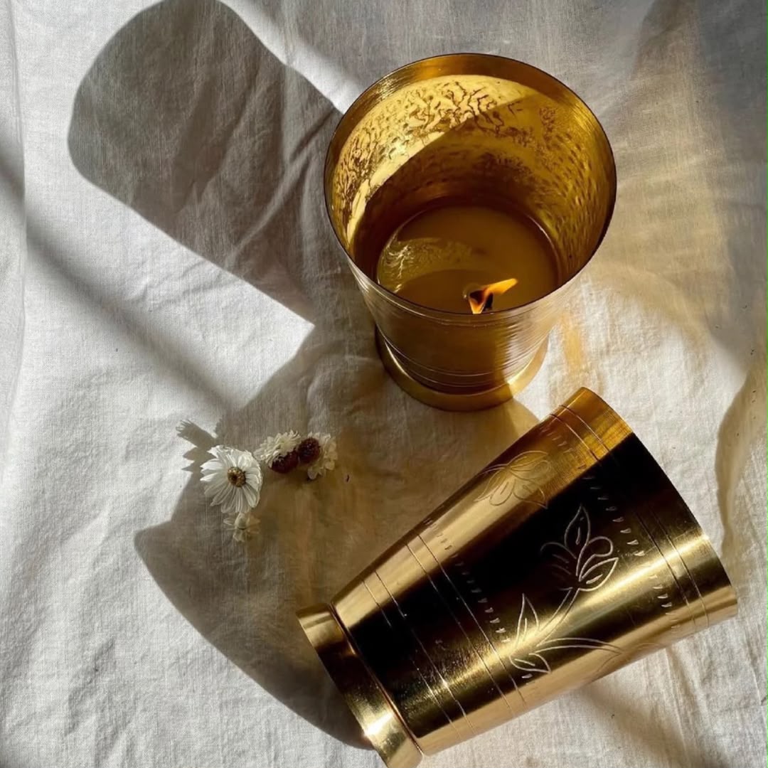 Brass Lassi Cups