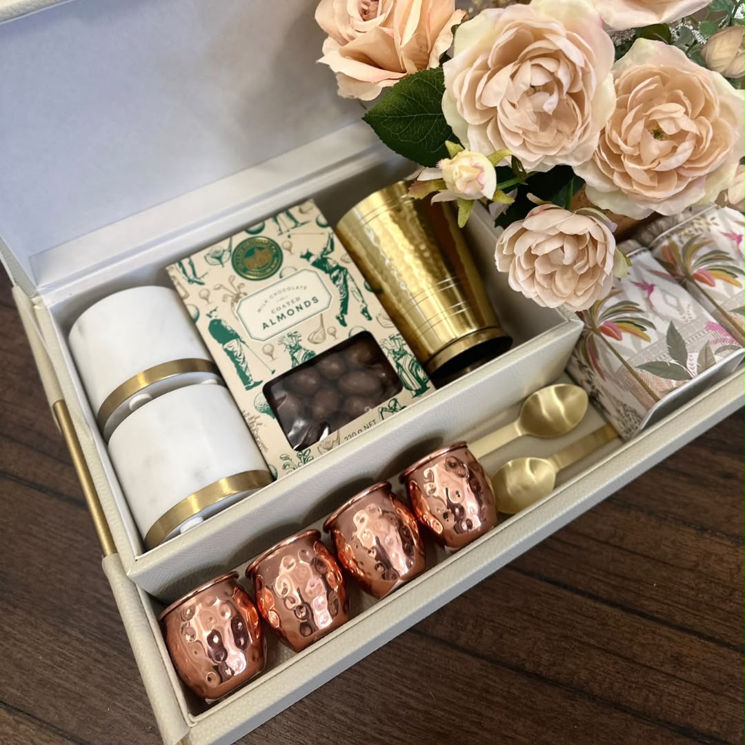Marble & Brass Luxury Tray Set