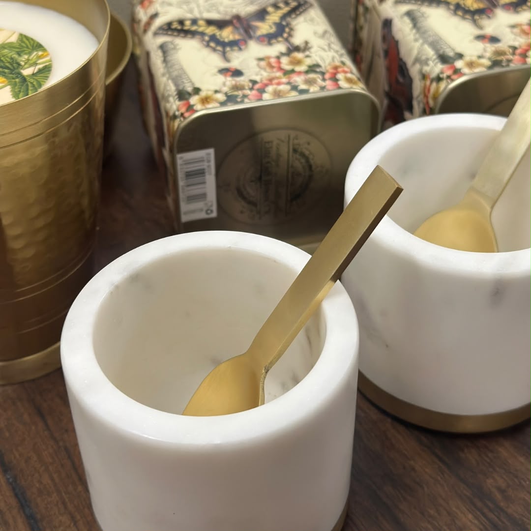 Marble & Brass Luxury Tray Set