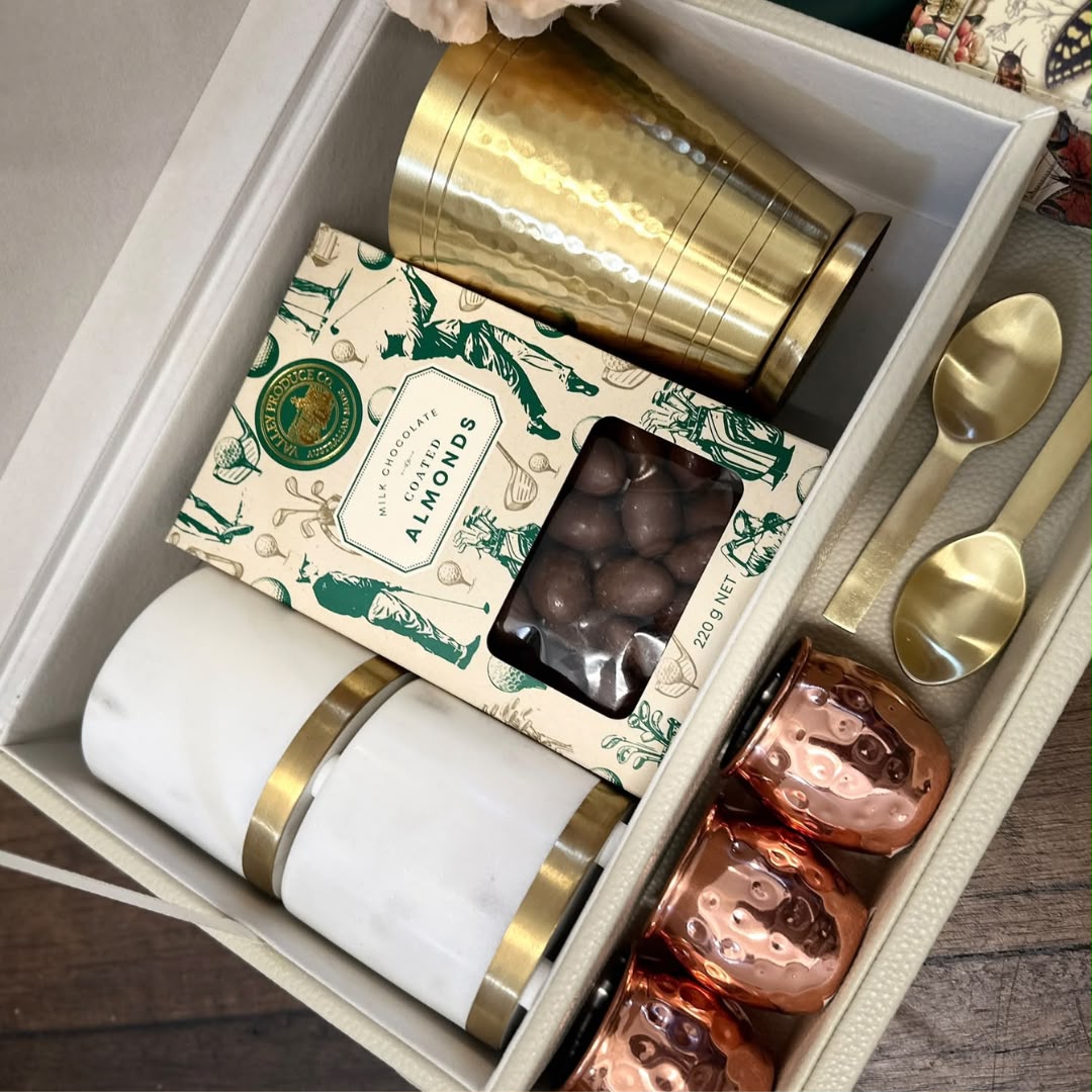 Marble & Brass Luxury Tray Set