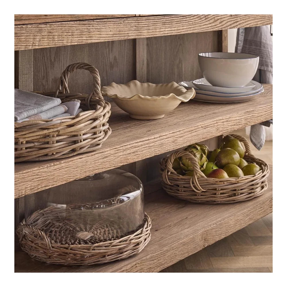 Willow Tray W Glass Cover