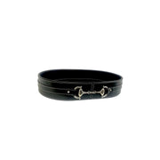 BLACK OVAL LEATHER TRAY