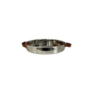 Stainless Steel Cocktail Tray with Leather Handle